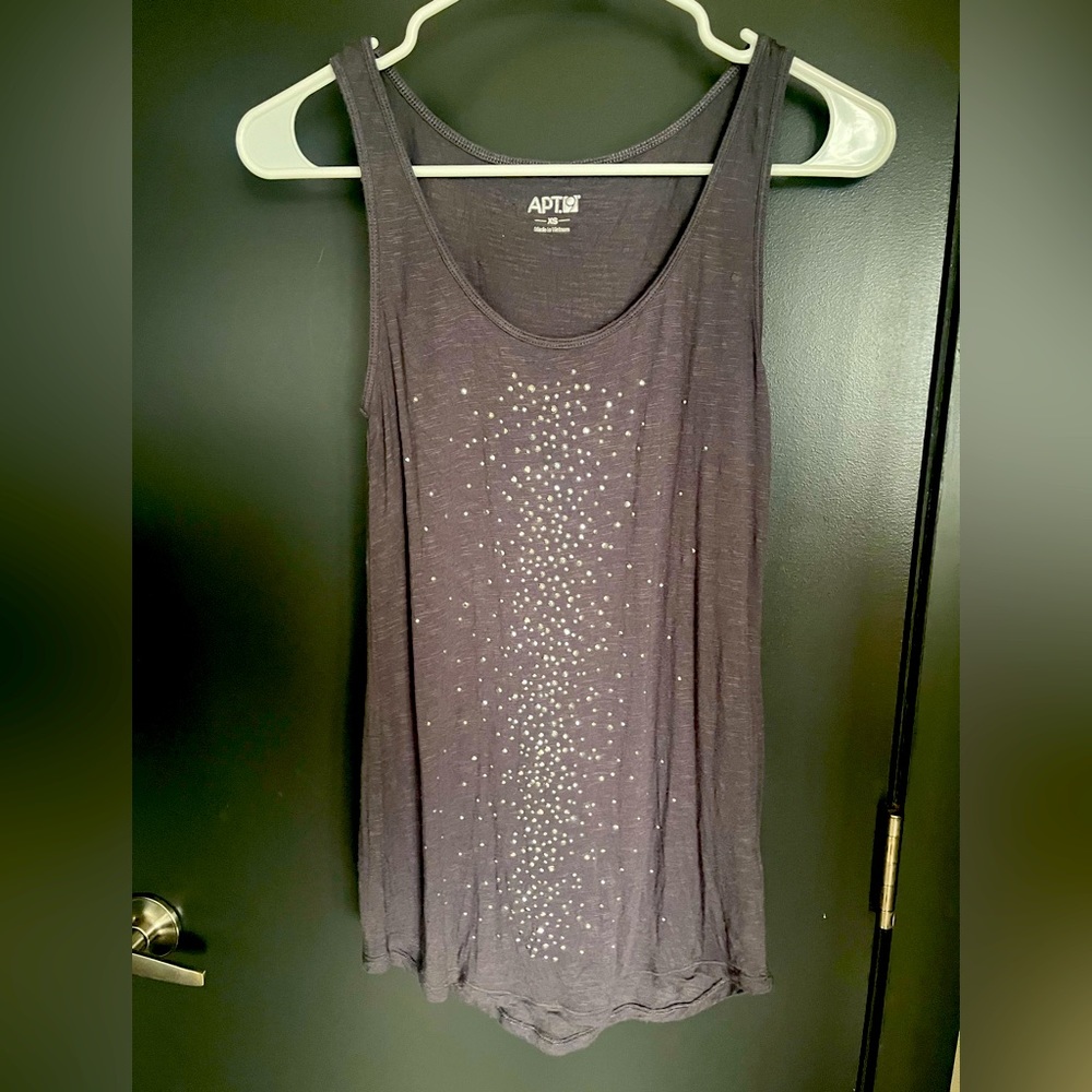Cotton sequin tank